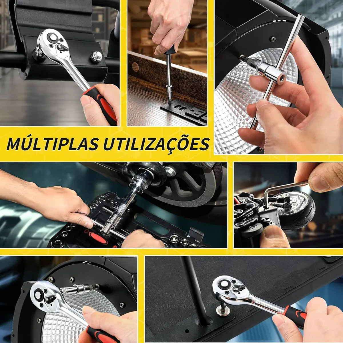Jogo de Chave Catraca e Soquete Aço Cr-V 108 peças — imagem 2